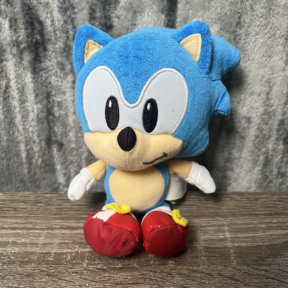 Classic Sonic the Hedgehog Plush 8" Stuffed Toy SEGA Retro Style – HTF!